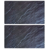 NNEVL Chopping Boards 2 pcs with Natural Stone Pattern Tempered Glass