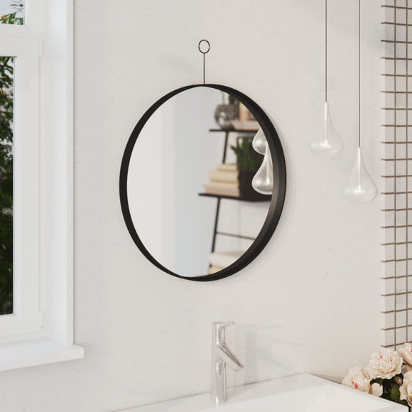 NNEVL Hanging Mirror with Hook Black 50 cm