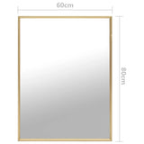 NNEVL Mirror Gold 80x60 cm