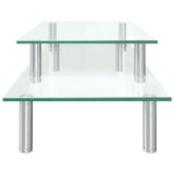 NNEVL 2-Tier Monitor Stand Transparent Glass