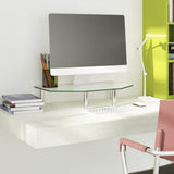 NNEVL Monitor Stand 45x26x8.6 cm Transparent Glass