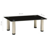 NNEVL TV Stand Black 40x35x17 cm Tempered Glass