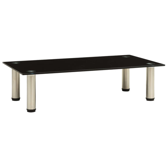 NNEVL TV Stand Black 60x35x17 cm Tempered Glass