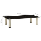 NNEVL TV Stand Black 60x35x17 cm Tempered Glass