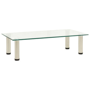 NNEVL TV Stand Transparent 60x35x17 cm Tempered Glass