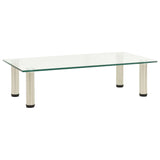 NNEVL TV Stand Transparent 60x35x17 cm Tempered Glass