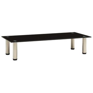 NNEVL TV Stand Black 80x35x17 cm Tempered Glass