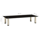 NNEVL TV Stand Black 80x35x17 cm Tempered Glass