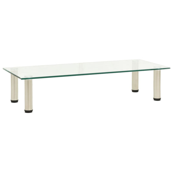 NNEVL TV Stand Transparent 80x35x17 cm Tempered Glass