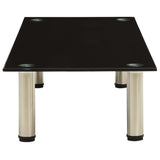 NNEVL TV Stand Black 100x35x17 cm Tempered Glass