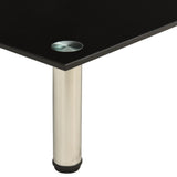NNEVL TV Stand Black 100x35x17 cm Tempered Glass