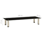NNEVL TV Stand Black 100x35x17 cm Tempered Glass