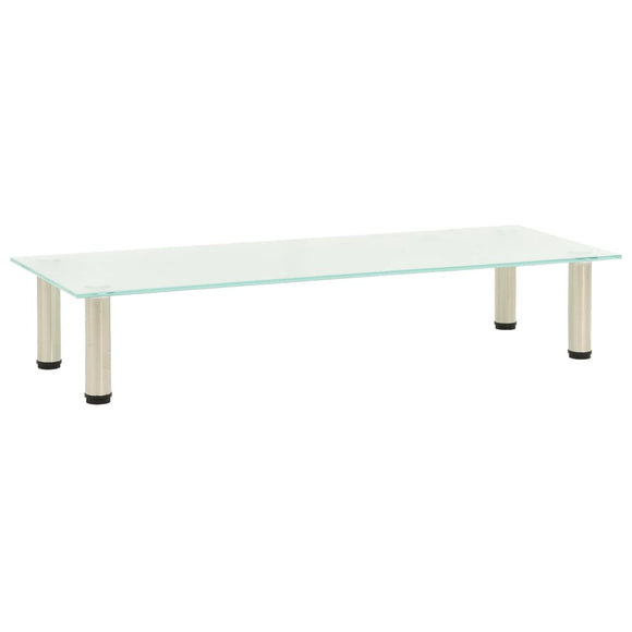 NNEVL TV Stand Frosted 100x35x17 cm Tempered Glass