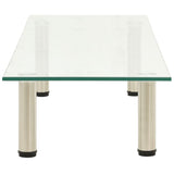 NNEVL TV Stand Transparent 100x35x17 cm Tempered Glass