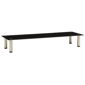 NNEVL TV Stand Black 120x35x17 cm Tempered Glass