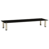 NNEVL TV Stand Black 120x35x17 cm Tempered Glass