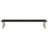 NNEVL TV Stand Black 120x35x17 cm Tempered Glass