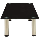 NNEVL TV Stand Black 120x35x17 cm Tempered Glass