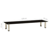 NNEVL TV Stand Black 120x35x17 cm Tempered Glass