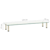 NNEVL TV Stand Transparent 120x35x17 cm Tempered Glass