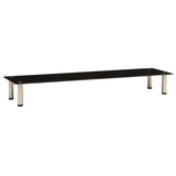 NNEVL TV Stand Black 140x35x17 cm Tempered Glass