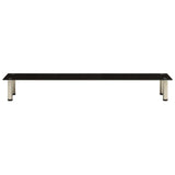 NNEVL TV Stand Black 140x35x17 cm Tempered Glass