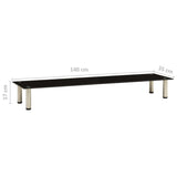NNEVL TV Stand Black 140x35x17 cm Tempered Glass