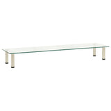 NNEVL TV Stand Transparent 140x35x17 cm Tempered Glass