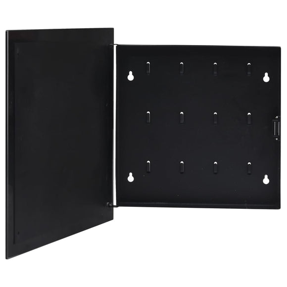 NNEVL Key Box with Magnetic Board Black 35x35x5.5 cm