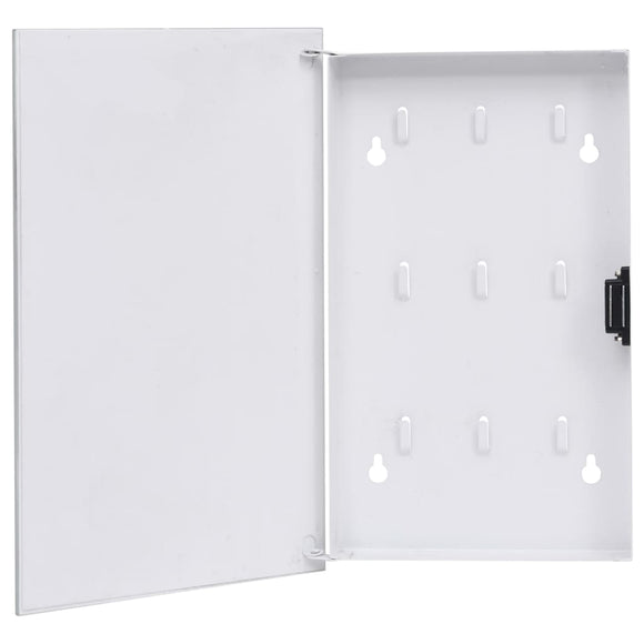 NNEVL Key Box with Magnetic Board White 30x20x5.5 cm