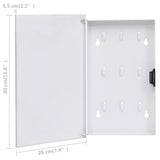 NNEVL Key Box with Magnetic Board White 30x20x5.5 cm