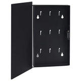 NNEVL Key Box with Magnetic Board Black 30x20x5.5 cm