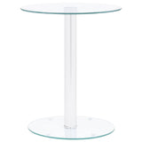 NNEVL Coffee Table Transparent 40 cm Tempered Glass