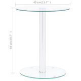 NNEVL Coffee Table Transparent 40 cm Tempered Glass