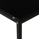 NNEVL Side Table Black 40x40x60 cm Tempered Glass