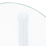 NNEVL 2-Tier Side Table Transparent 38x38x50 cm Tempered Glass