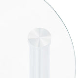 NNEVL 2-Tier Side Table Transparent & Black 38x38x50cm Tempered Glass