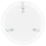 NNEVL 2-Tier Side Table Transparent 38 cm Tempered Glass