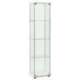 NNEVL Storage Cabinet Tempered Glass White
