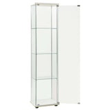 NNEVL Storage Cabinet Tempered Glass White