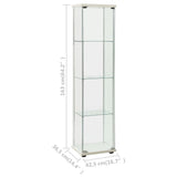 NNEVL Storage Cabinet Tempered Glass White