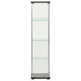 NNEVL Storage Cabinet Tempered Glass Black