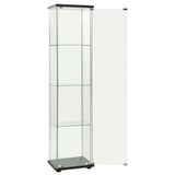 NNEVL Storage Cabinet Tempered Glass Black