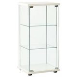 NNEVL Storage Cabinet Tempered Glass White