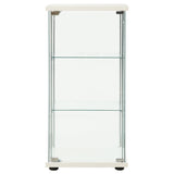NNEVL Storage Cabinet Tempered Glass White