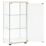 NNEVL Storage Cabinet Tempered Glass White