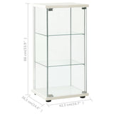 NNEVL Storage Cabinet Tempered Glass White