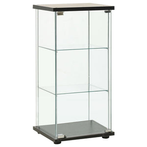 NNEVL Storage Cabinet Tempered Glass Black