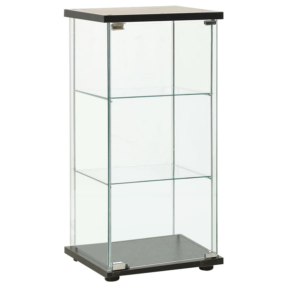 NNEVL Storage Cabinet Tempered Glass Black