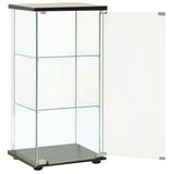 NNEVL Storage Cabinet Tempered Glass Black